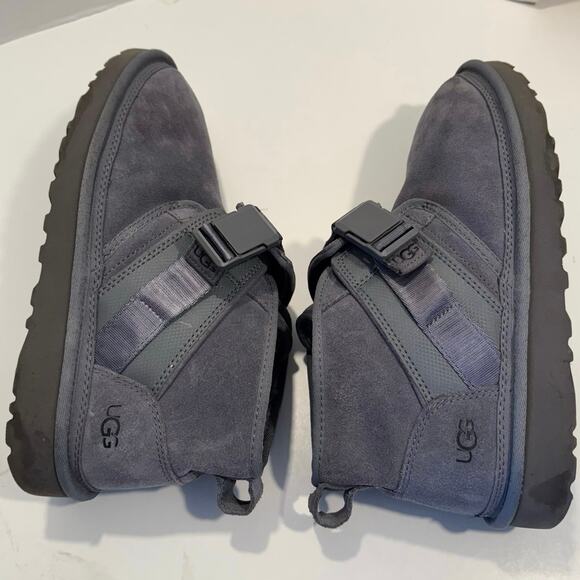 UGG Neumel Snapback metal grey chukka buckle Boot bootie ankle mini size 10 - Picture 4 of 14